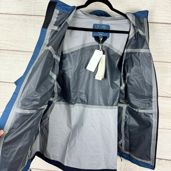 Adidas Plus Size Blue Terrex Xploric RAIN.RDY Hiking Jacket Size 1X - Picture 13 of 15